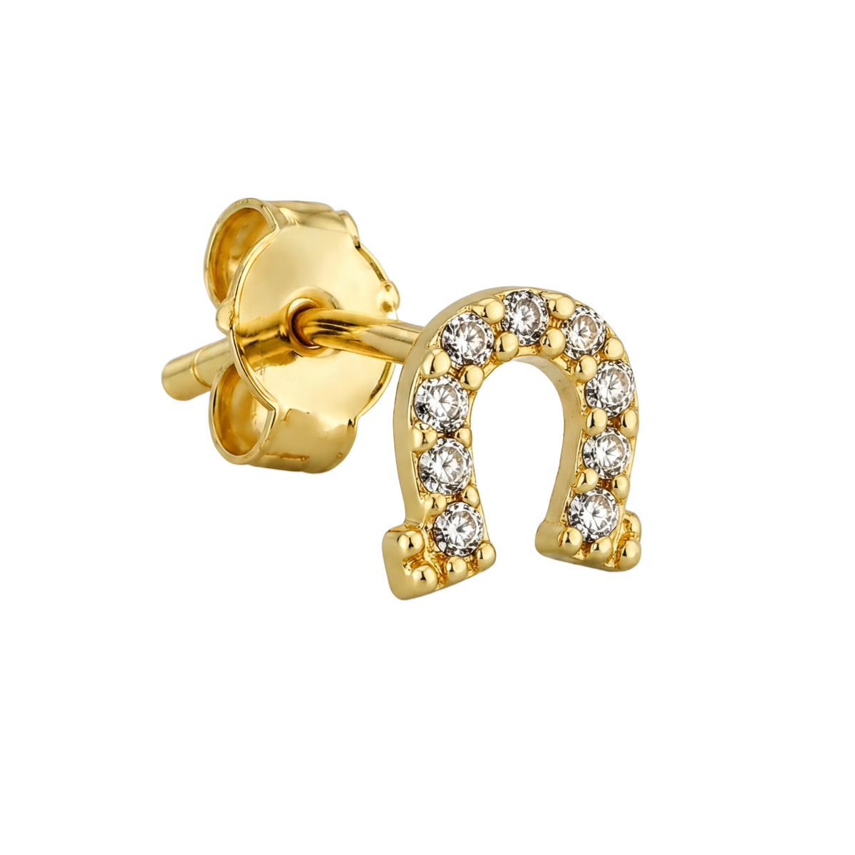 Horseshoe Studs · Yellow Gold · Hero 3/3 BG Remove
