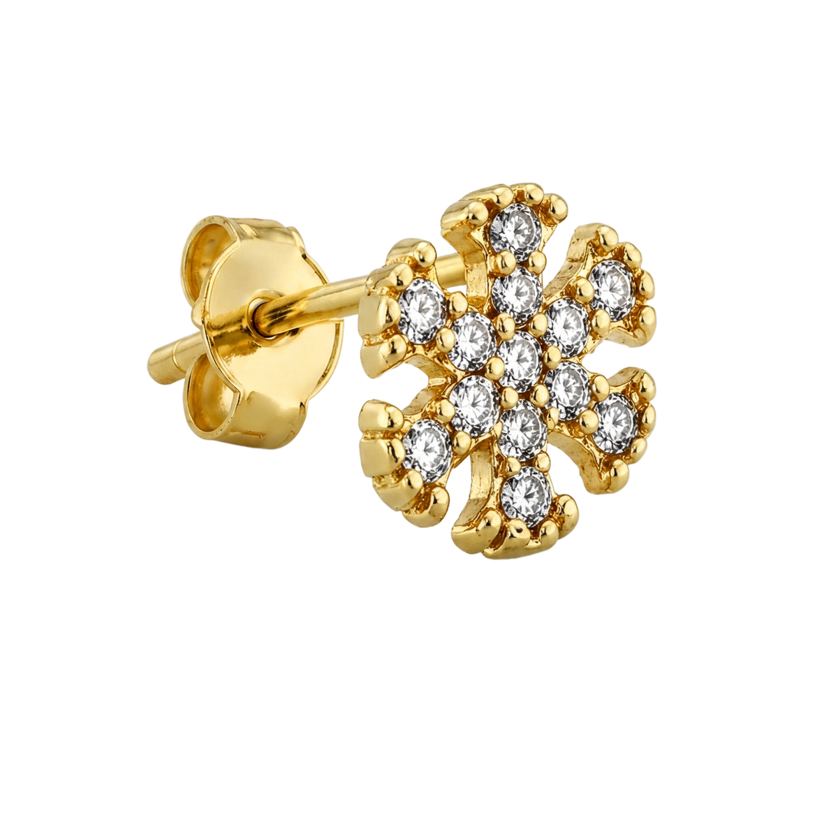 Round Bloom Studs · Yellow Gold · Hero 3/3 BG Remove