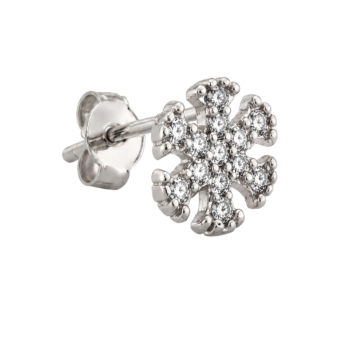 Round Bloom Studs · White Gold · Hero 3/3 BG Remove