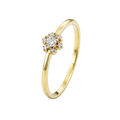 Round Cluster Ring · Yellow Gold · Hero 3/3 BG Remove [mj-base:004-0007] [mj-variant:001] [mj-role:variant_main] [mj-rank:0]