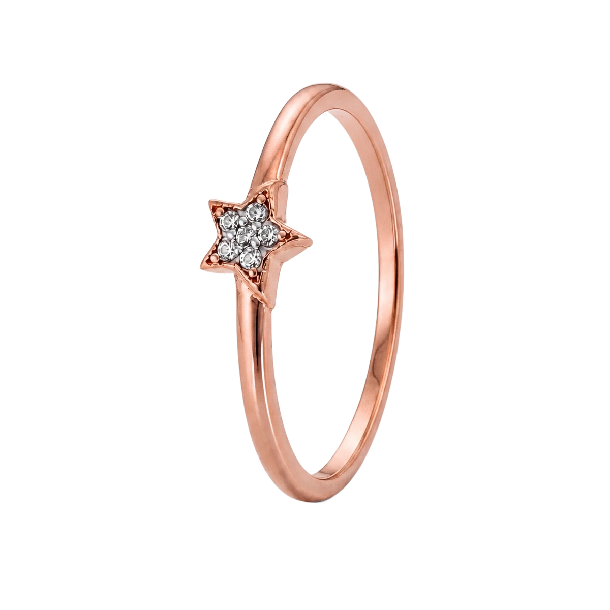 Star Pave Ring · Rose Gold · Hero 3/3 BG Remove