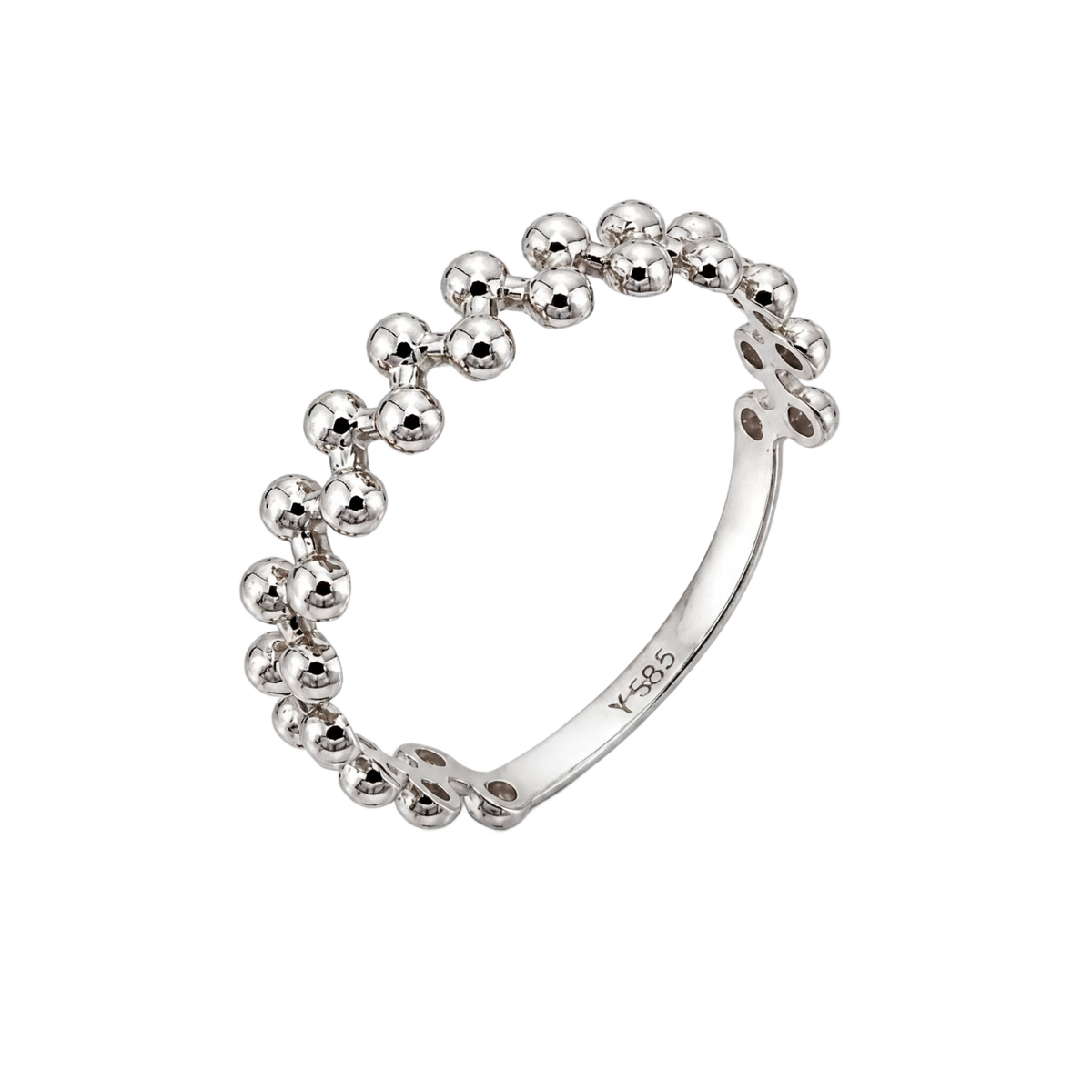 Beaded Band Ring · White Gold · Hero 3/3 BG Remove