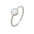Opal Bezel Ring · White Gold · Hero 3/3 BG Remove [mj-base:004-0030] [mj-variant:003] [mj-role:variant_main] [mj-rank:0]