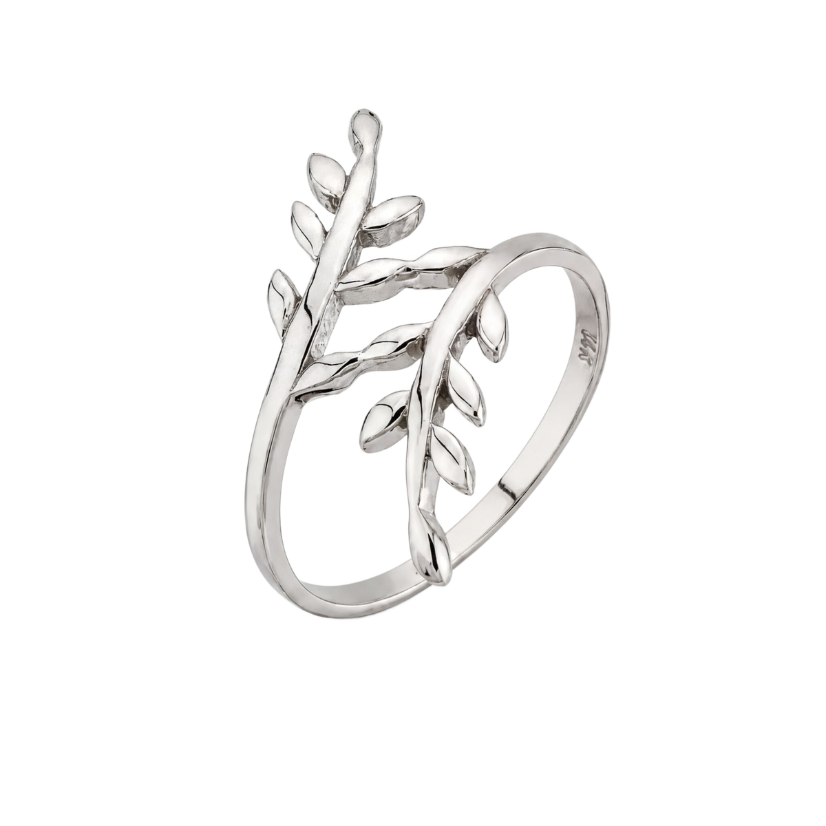 Leaf Vine Ring · White Gold · Hero 3/3 BG Remove