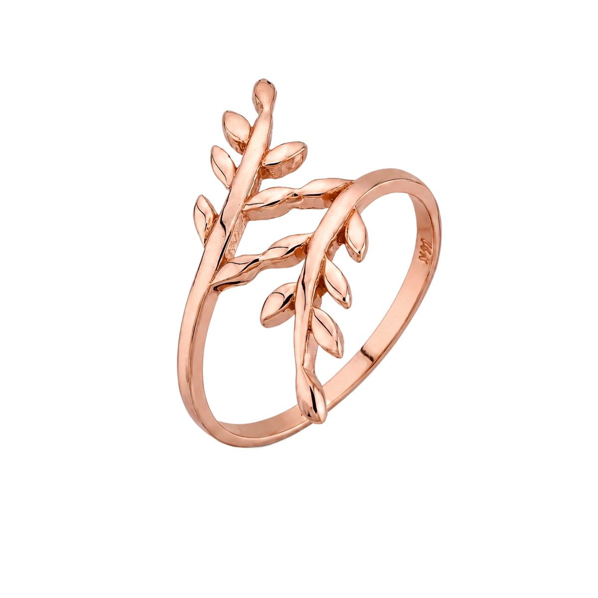 Leaf Vine Ring · Rose Gold · Hero 3/3 BG Remove