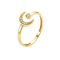 Crescent Stone Ring · Yellow Gold · Hero 3/3 BG Remove [mj-base:004-0058] [mj-variant:001] [mj-role:variant_main] [mj-rank:0]