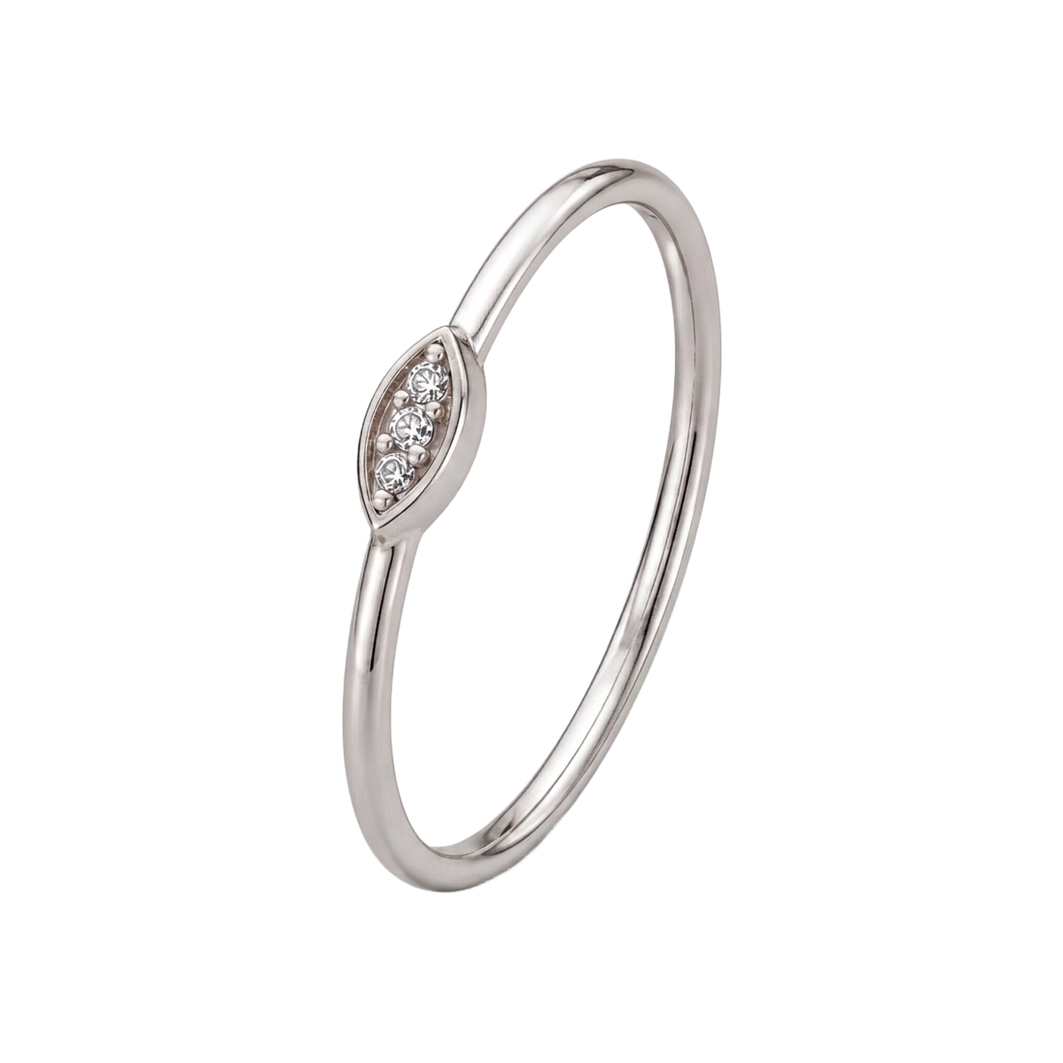 Tiny Marquise Ring · White Gold · Hero 3/3 BG Remove