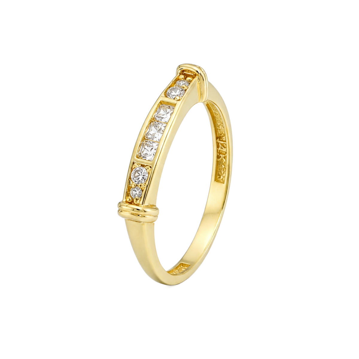 Bar Pave Ring · Yellow Gold · Hero 3/3 BG Remove