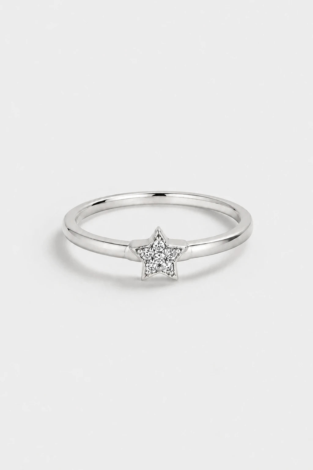 Star Pave Ring · White Gold · Setup