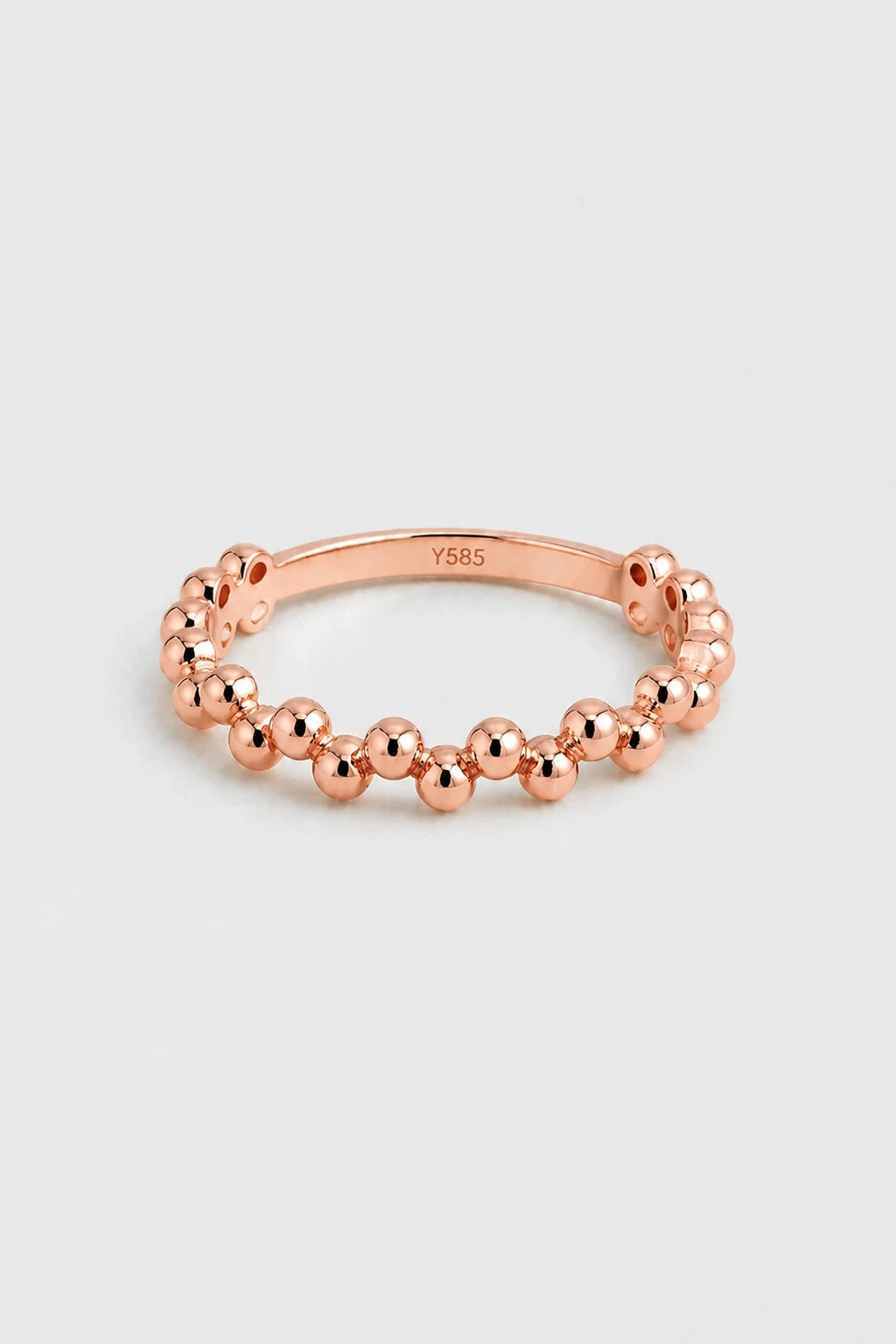 Beaded Band Ring · Rose Gold · Setup