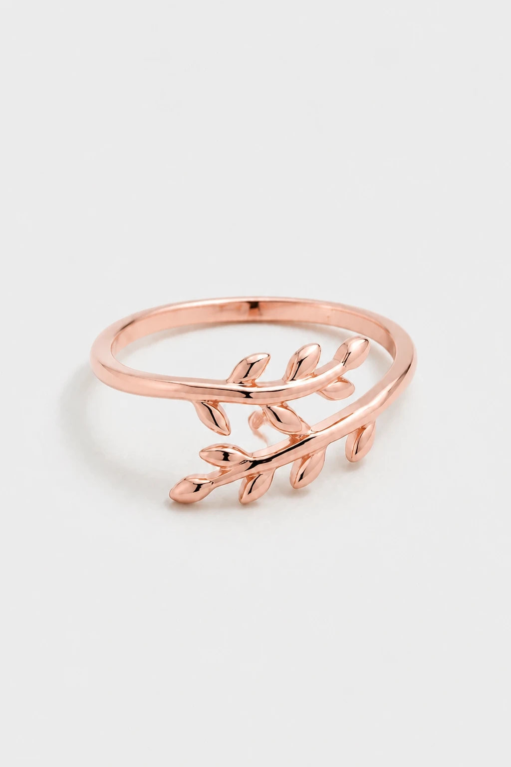 Leaf Vine Ring · Rose Gold · Setup