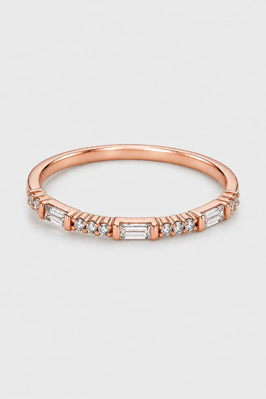 Baguette Band Ring · Rose Gold · Setup
