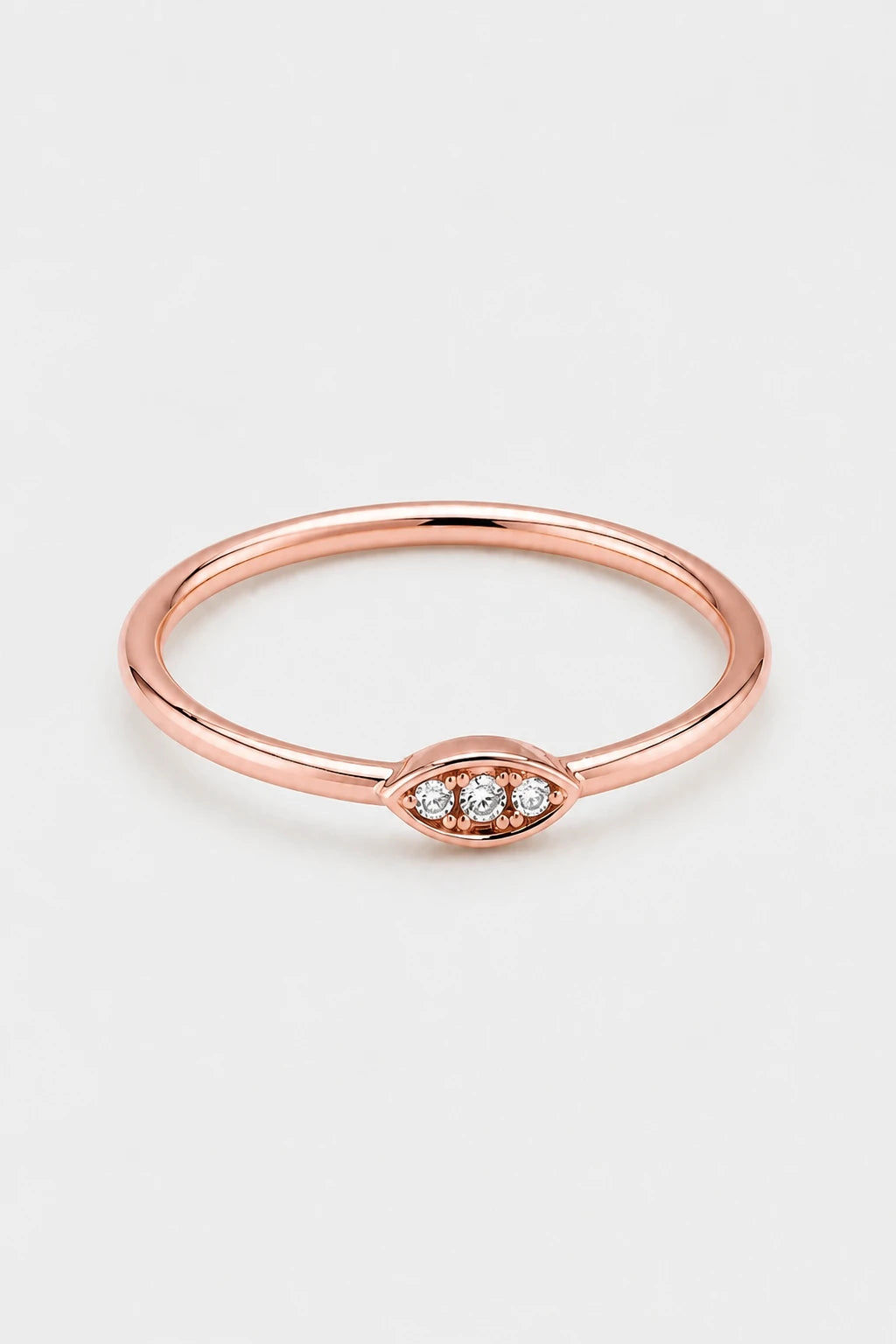 Tiny Marquise Ring · Rose Gold · Setup