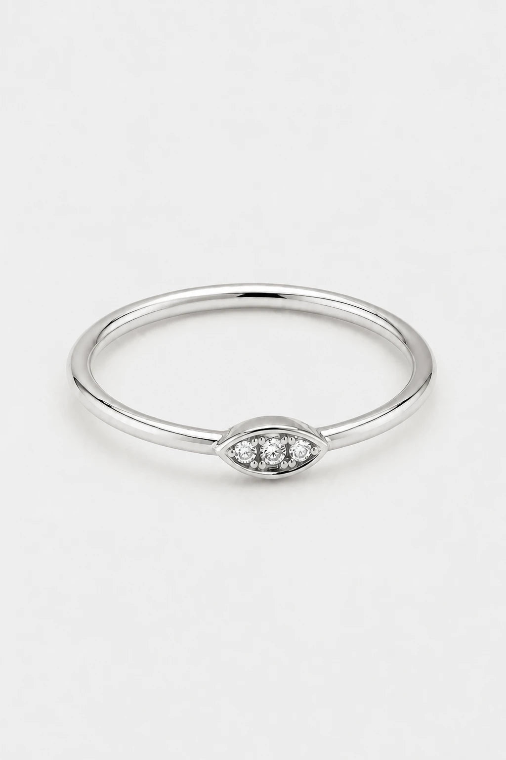 Tiny Marquise Ring · White Gold · Setup