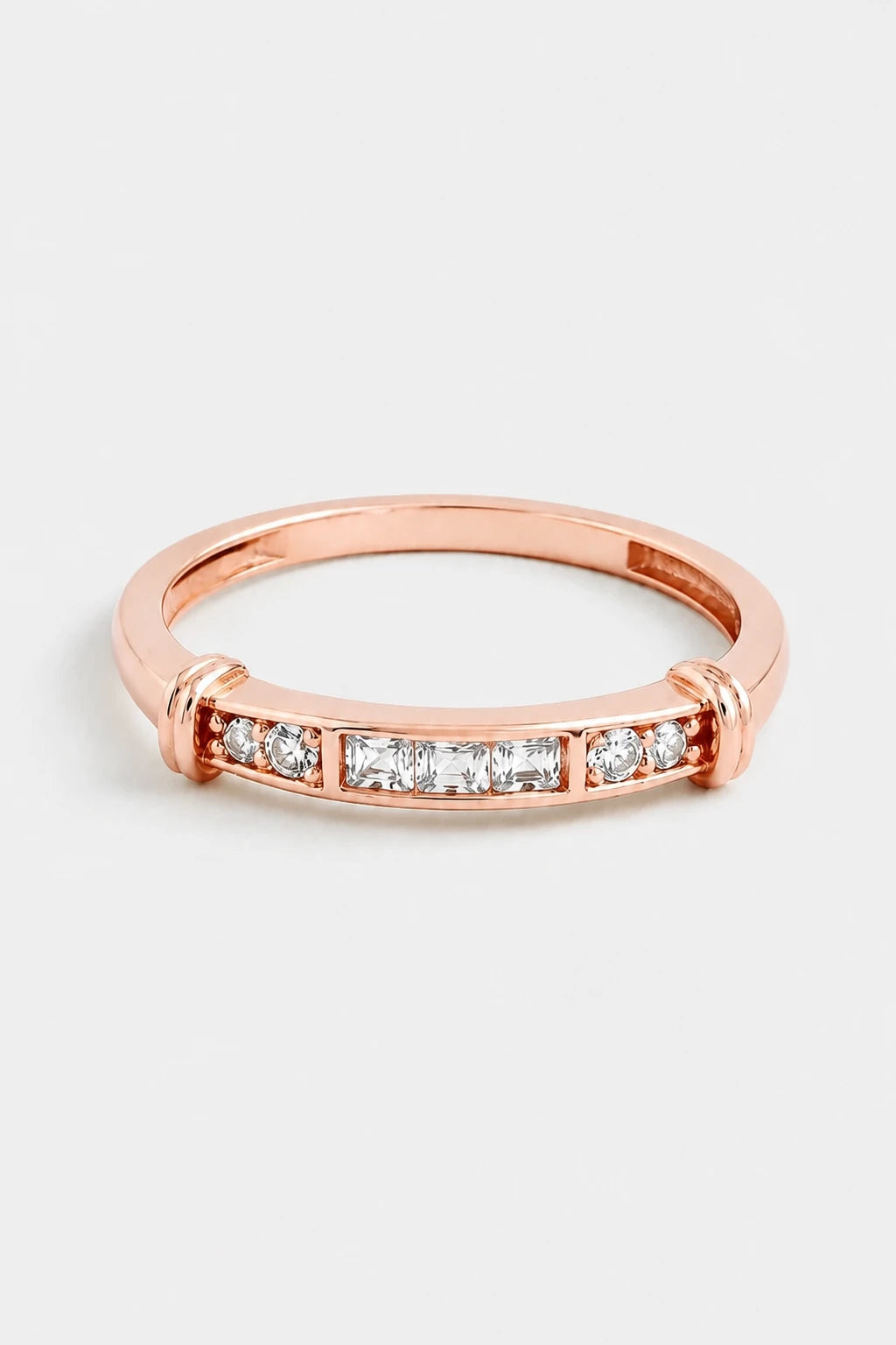 Bar Pave Ring · Rose Gold · Setup