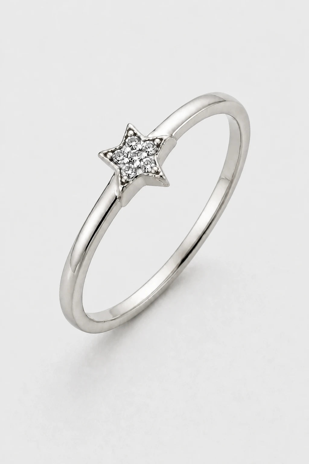 Star Pave Ring · White Gold · Setup 6