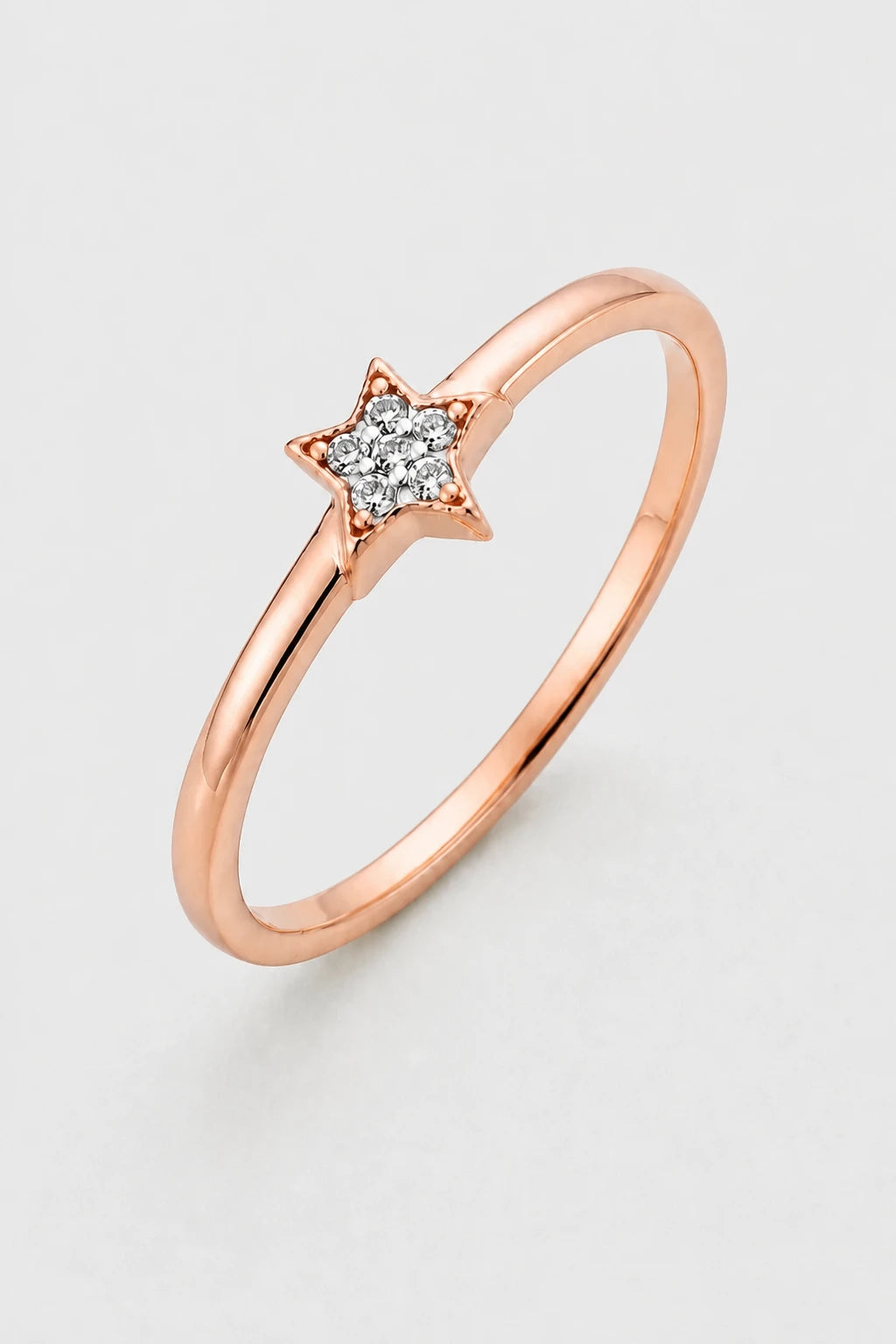 Star Pave Ring · Rose Gold · Setup 6