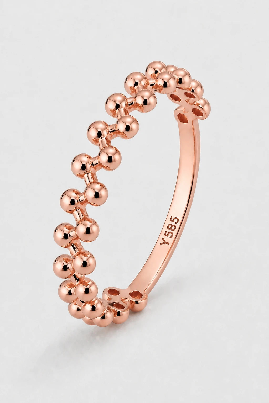 Beaded Band Ring · Rose Gold · Setup 6