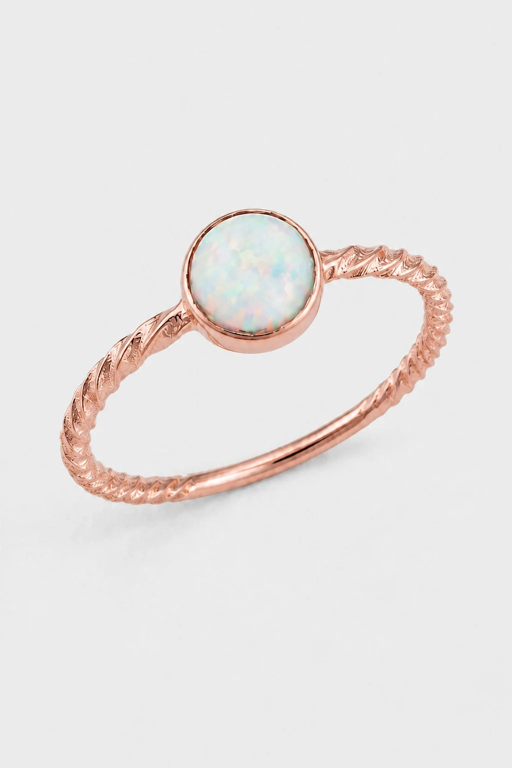Opal Bezel Ring · Rose Gold · Setup 6