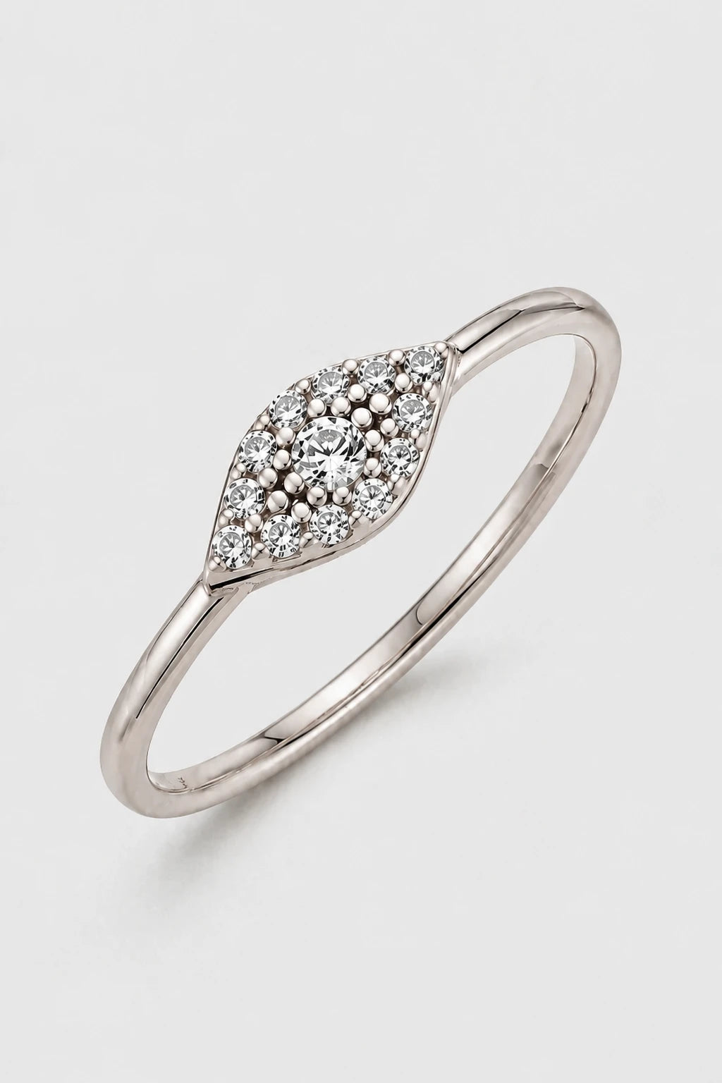 Evil Eye Marquise Ring · White Gold · Setup 6