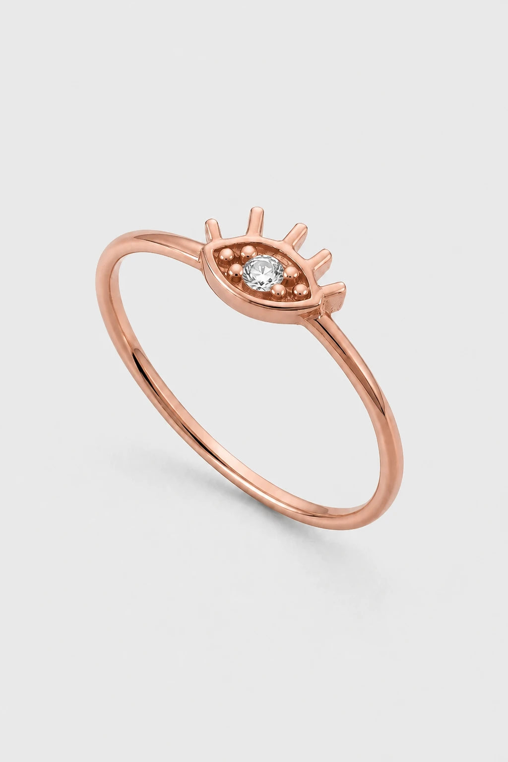 Evil Eye Ring · Rose Gold · Setup 6