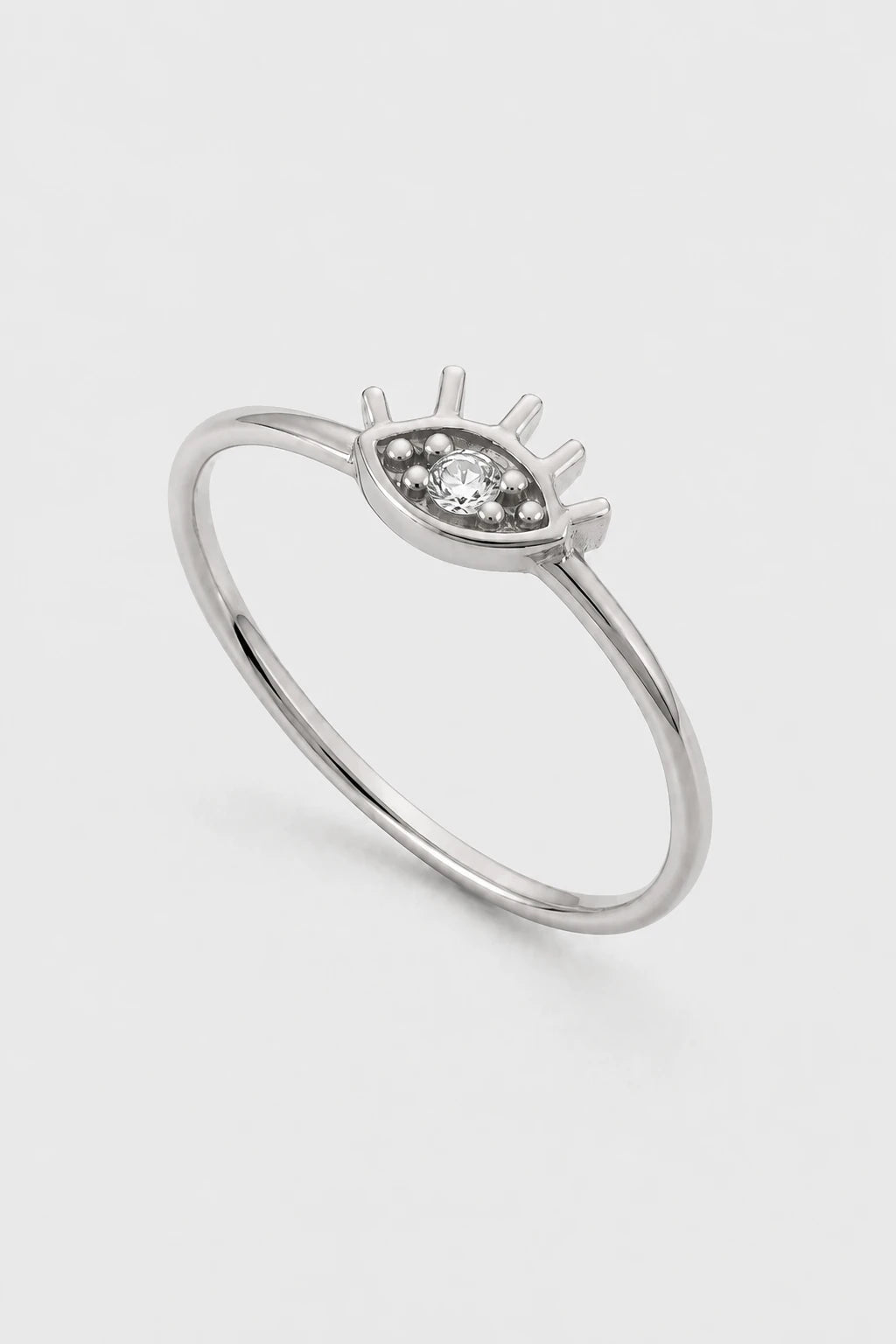 Evil Eye Ring · White Gold · Setup 6