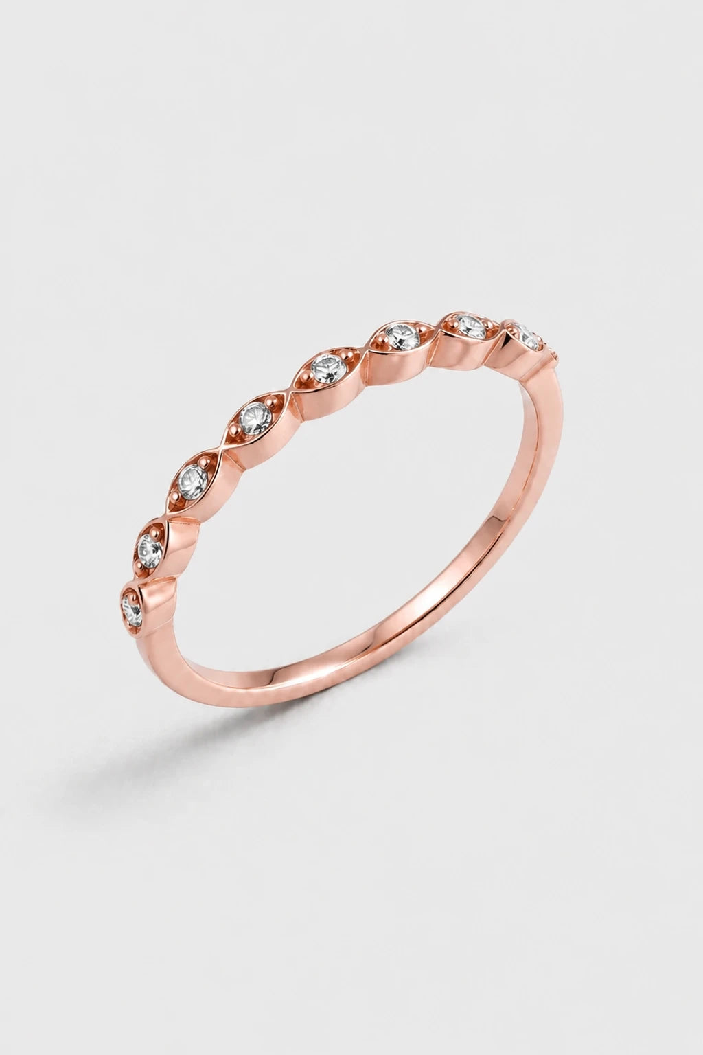 Marquise Bezel Band Ring · Rose Gold · Setup 6