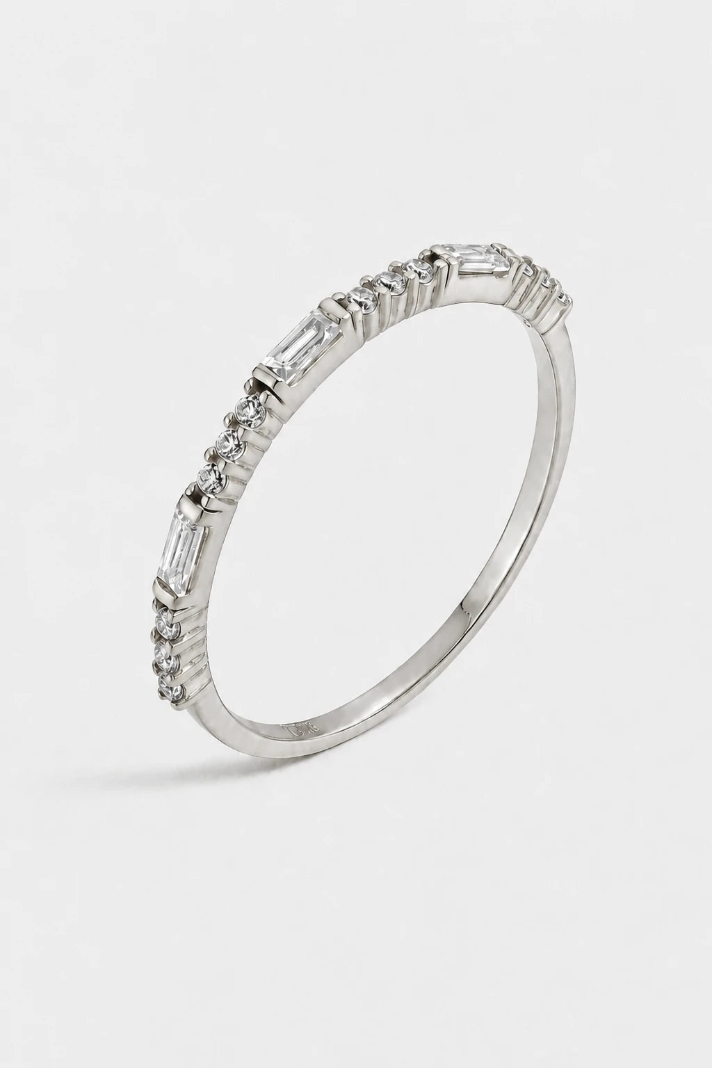 Baguette Band Ring · White Gold · Setup 6
