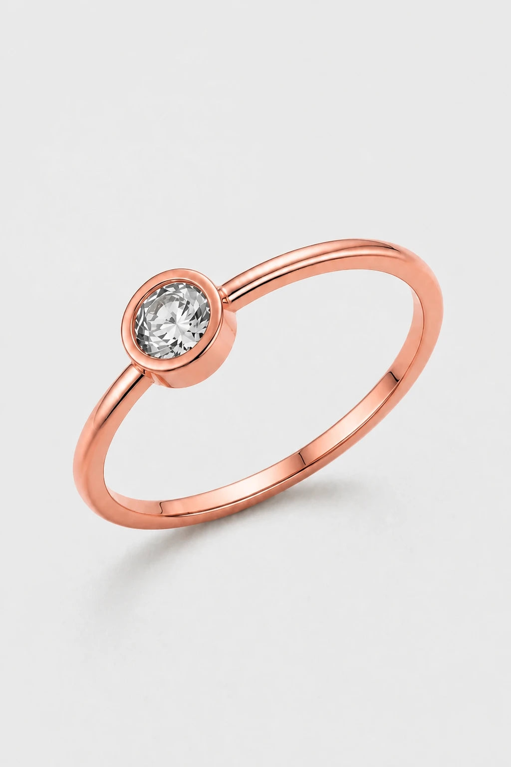 Round Bezel Ring · Rose Gold · Setup 6