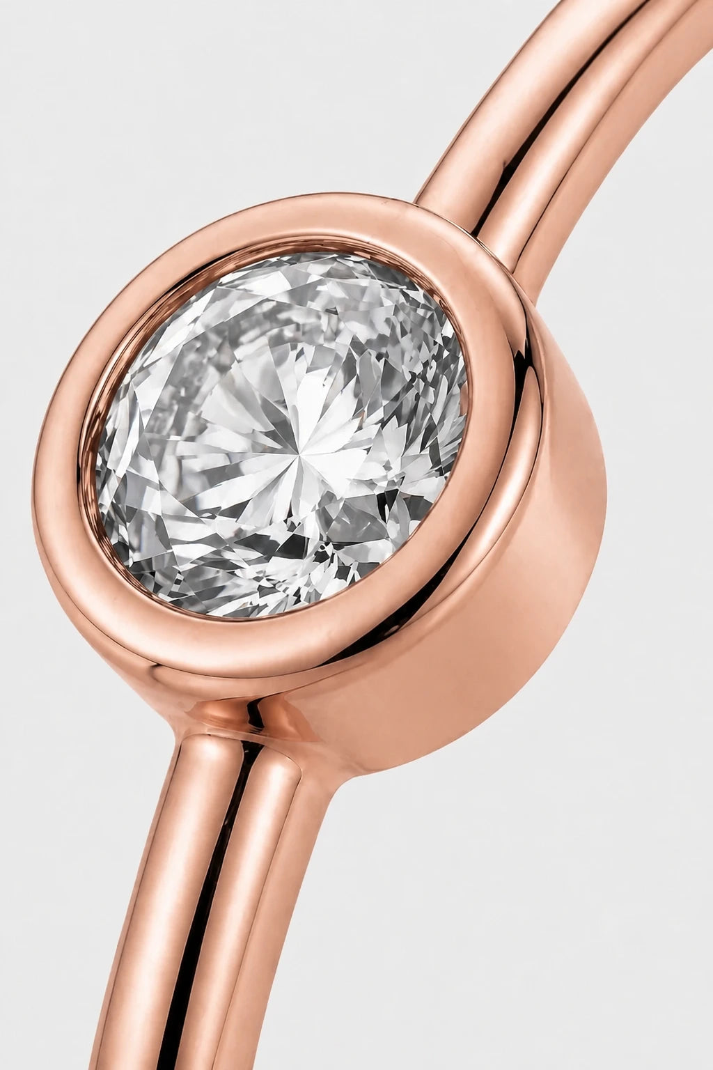 Round Bezel Ring · Rose Gold · Setup 2