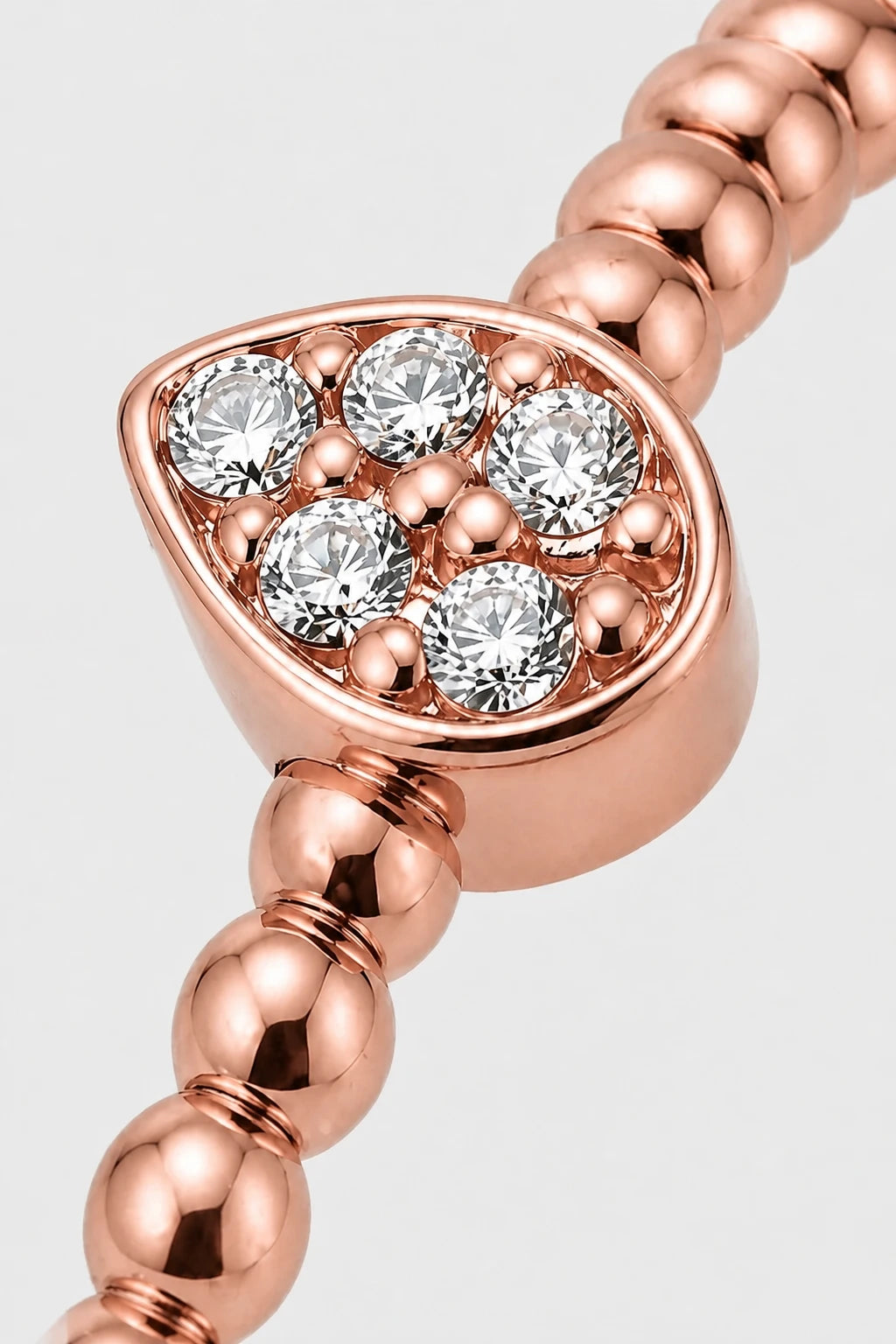 Beaded Heart Ring · Rose Gold · Setup 2