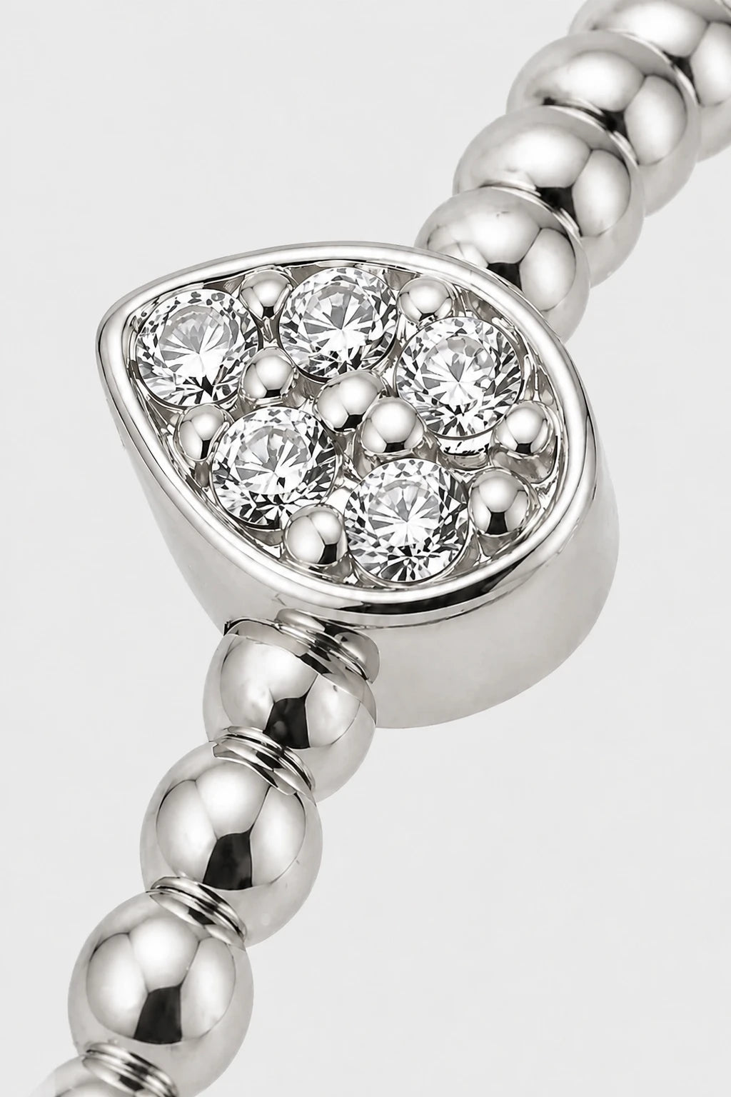Beaded Heart Ring · White Gold · Setup 2
