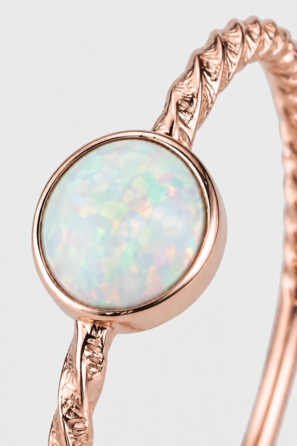 Opal Bezel Ring · Rose Gold · Setup 2
