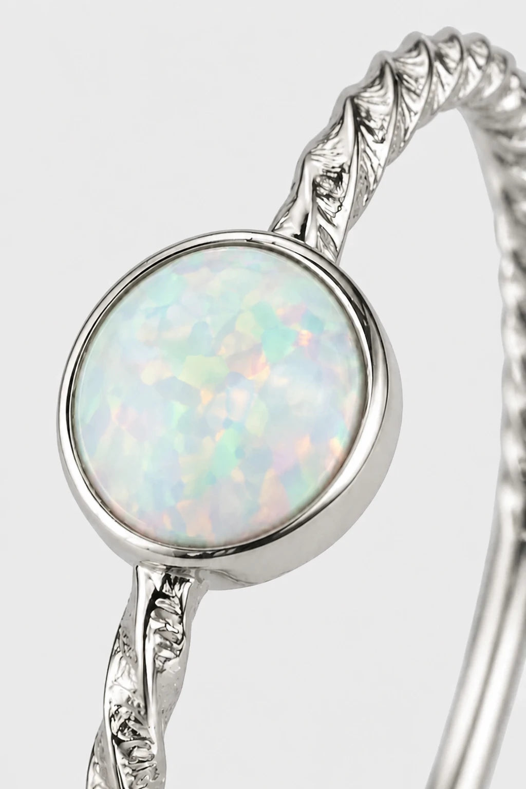 Opal Bezel Ring · White Gold · Setup 2