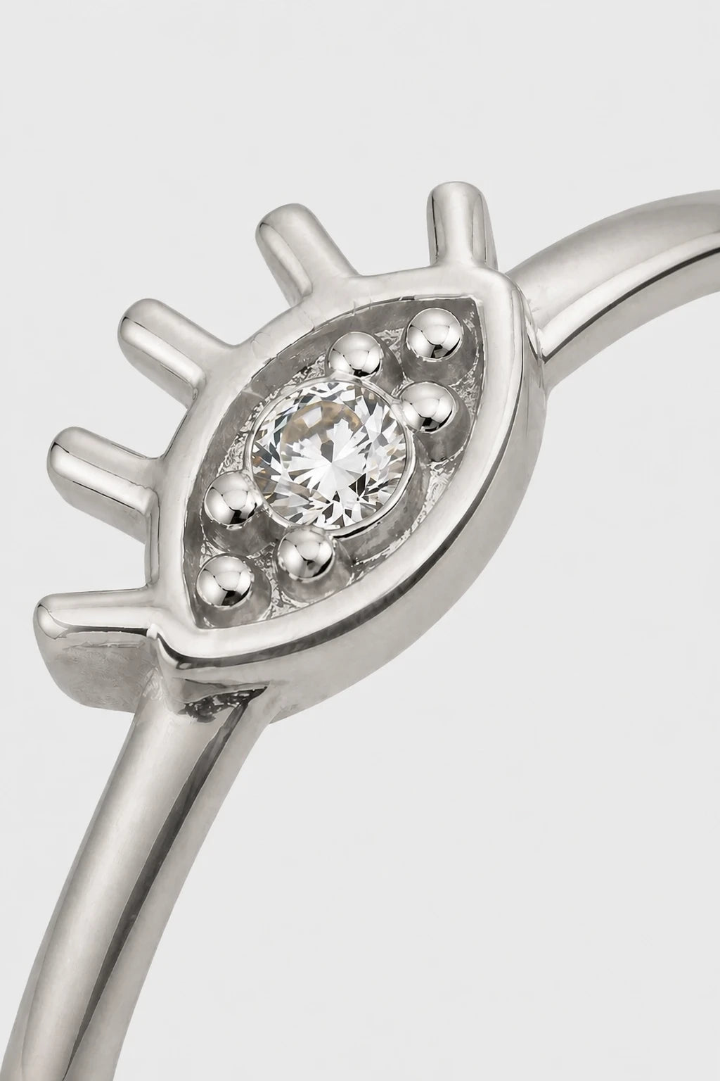 Evil Eye Ring · White Gold · Setup 2