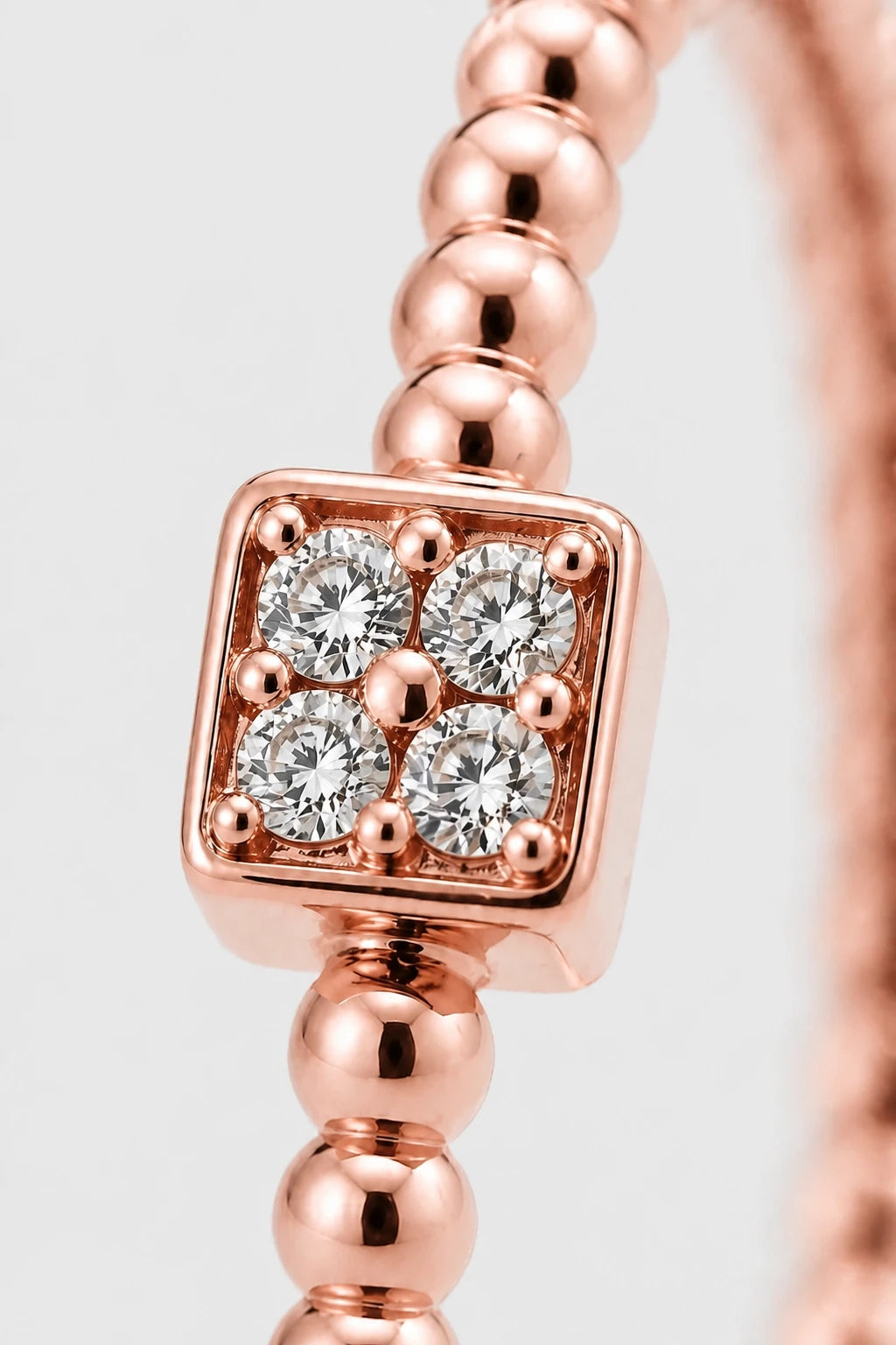Beaded Square Ring · Rose Gold · Setup 2