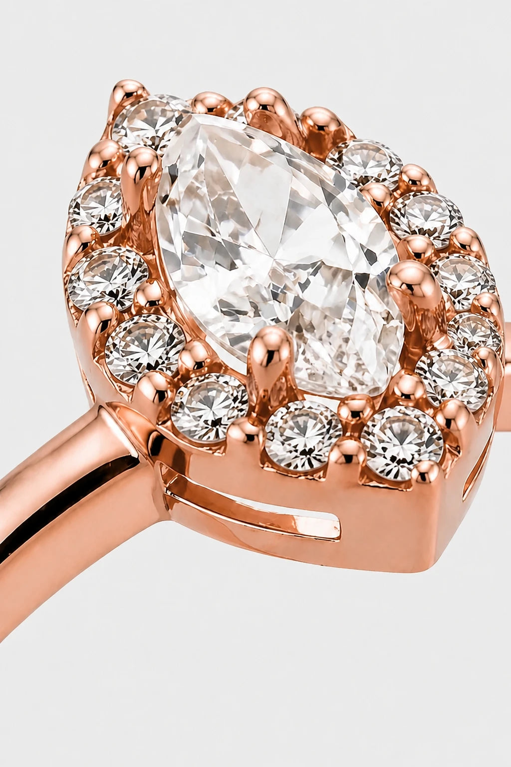 Marquise Halo Ring · Rose Gold · Setup 2